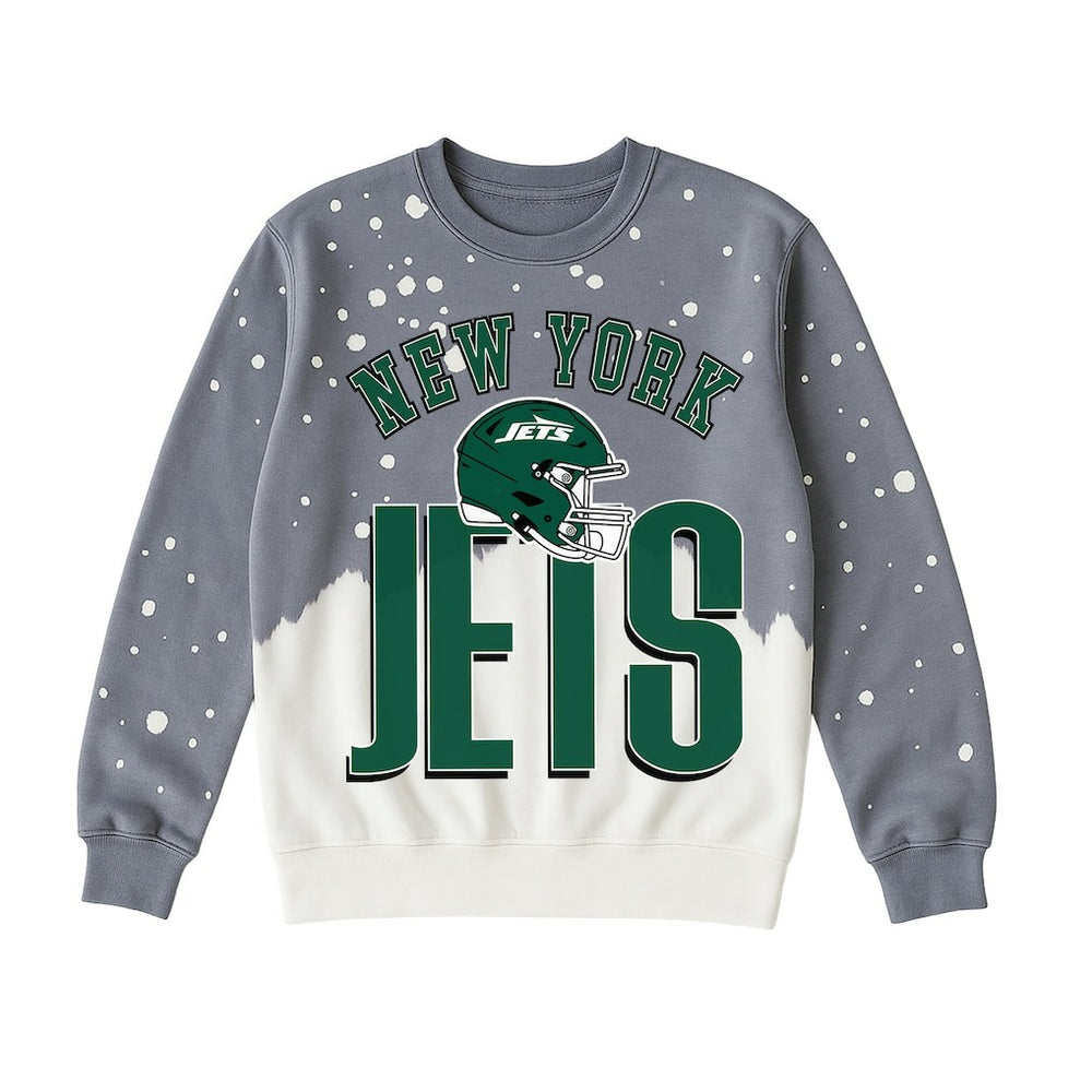 New York Jets  Gameday Couture Women's Arch Rivals Faded Wash Sweatshirt