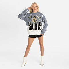 New Orleans Saints  Gameday Couture Women's Arch Rivals Faded Wash Sweatshirt