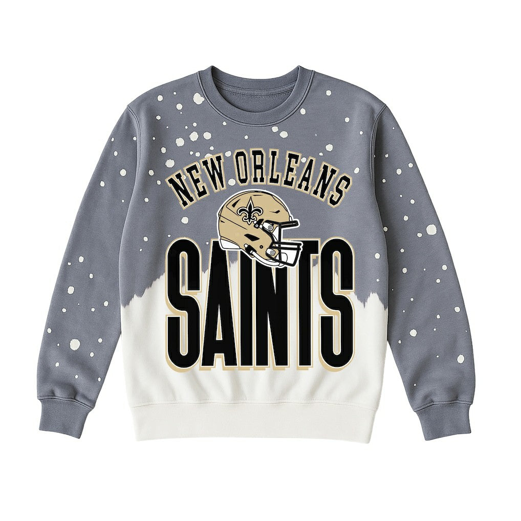 New Orleans Saints  Gameday Couture Women's Arch Rivals Faded Wash Sweatshirt