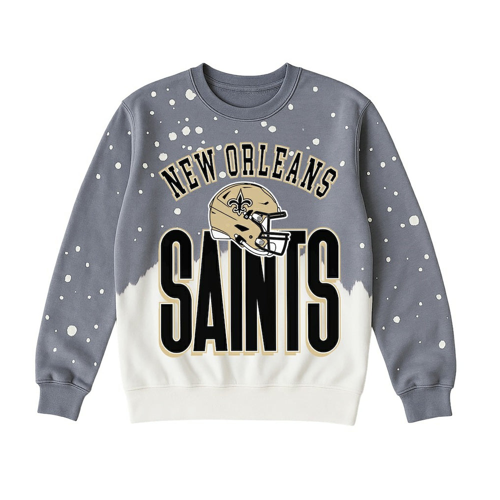 New Orleans Saints  Gameday Couture Women's Arch Rivals Faded Wash Sweatshirt