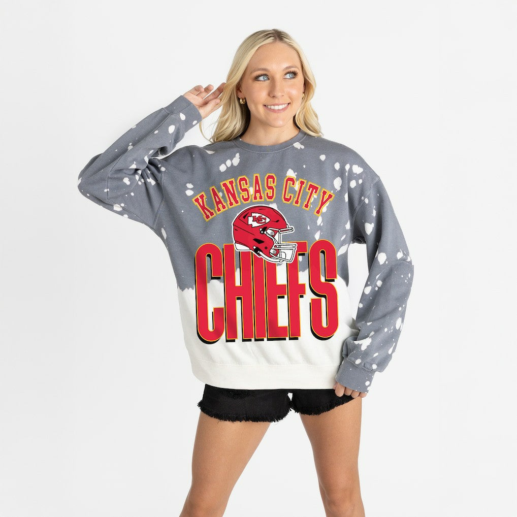 Kansas City Chiefs  Gameday Couture Women's Arch Rivals Faded Wash Sweatshirt