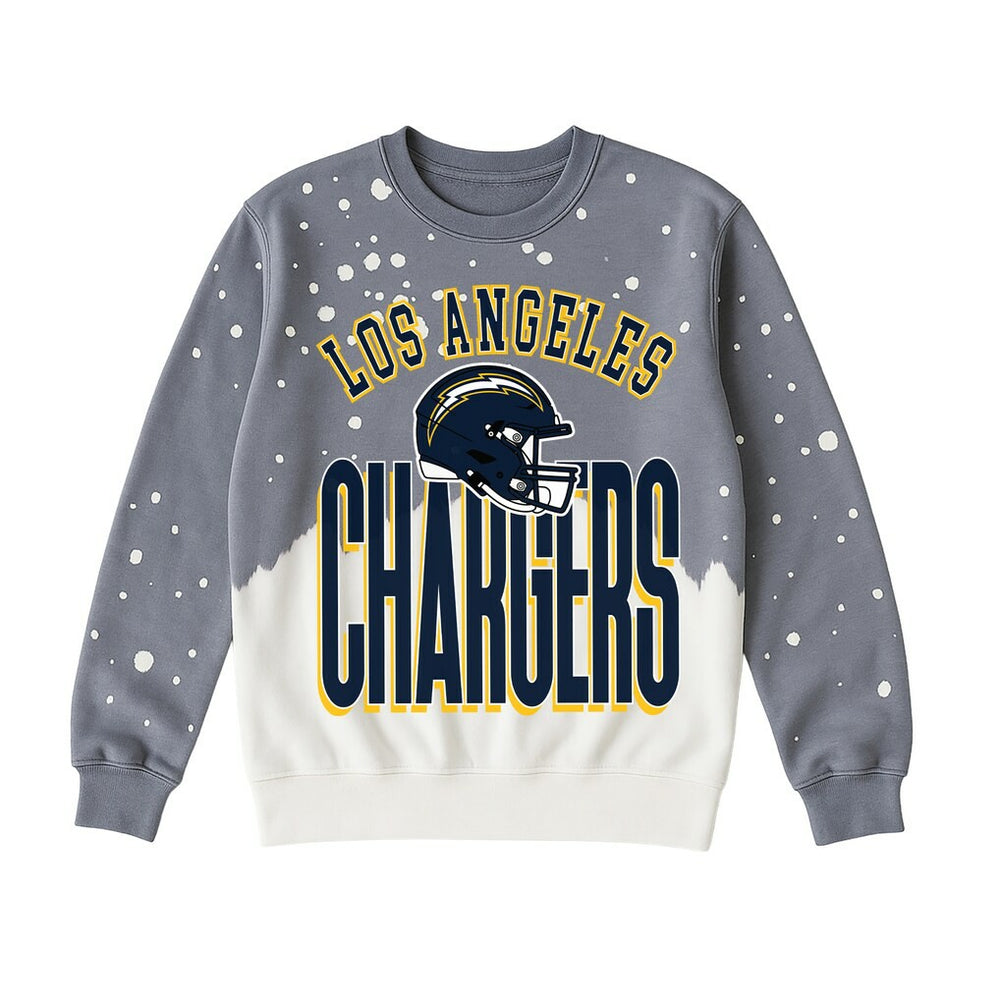 Los Angeles Chargers  Gameday Couture Women's Arch Rivals Faded Wash Sweatshirt