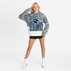 Seattle Seahawks  Gameday Couture Women's Arch Rivals Faded Wash Sweatshirt