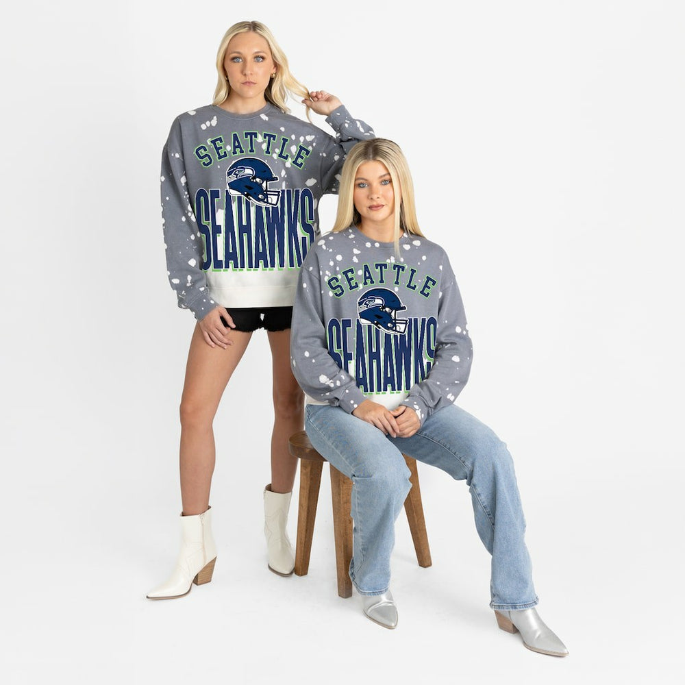 Seattle Seahawks  Gameday Couture Women's Arch Rivals Faded Wash Sweatshirt