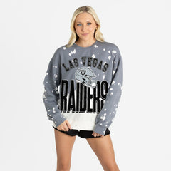 Las Vegas Raiders  Gameday Couture Women's Arch Rivals Faded Wash Sweatshirt