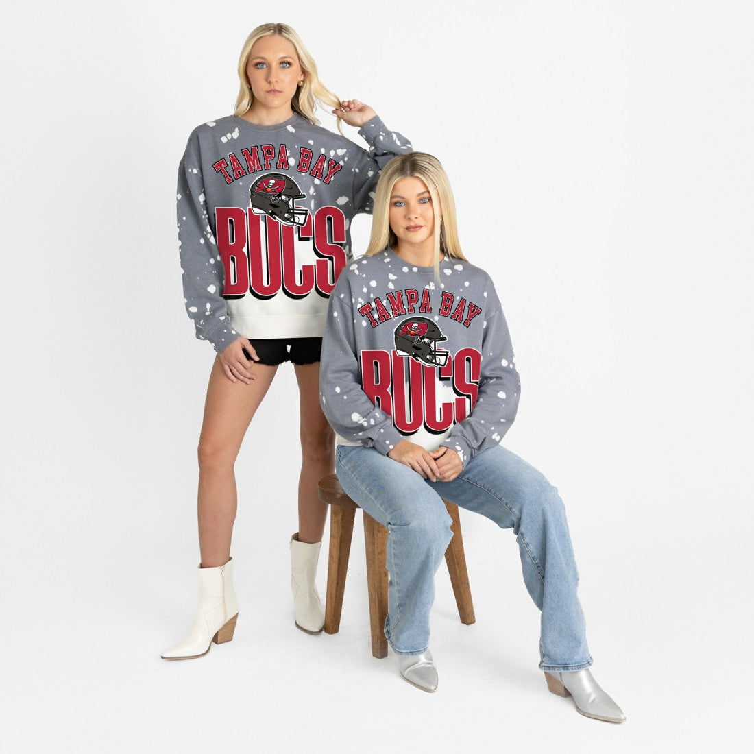 Tampa Bay Buccaneers  Gameday Couture Women's Arch Rivals Faded Wash Sweatshirt