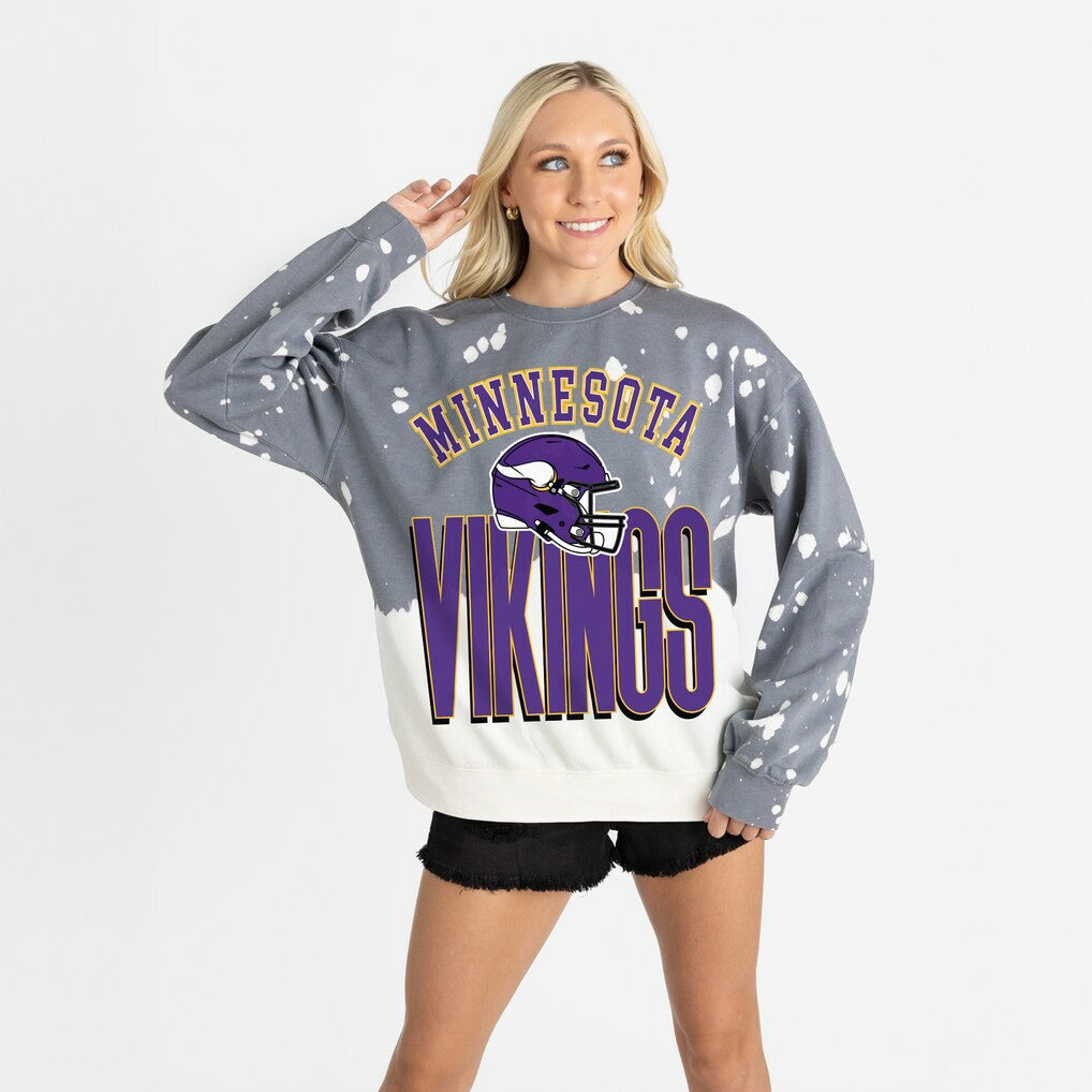 Minnesota Vikings  Gameday Couture Women's Arch Rivals Faded Wash Sweatshirt