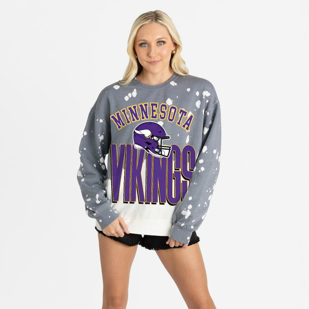Minnesota Vikings  Gameday Couture Women's Arch Rivals Faded Wash Sweatshirt