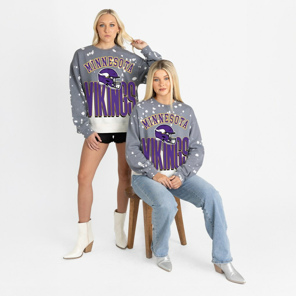 Minnesota Vikings  Gameday Couture Women's Arch Rivals Faded Wash Sweatshirt