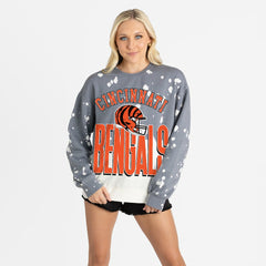 Cincinnati Bengals  Gameday Couture Women's Arch Rivals Faded Wash Sweatshirt