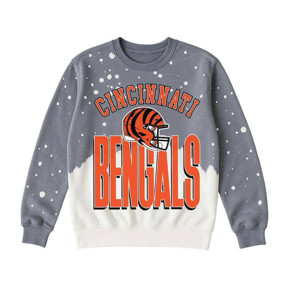 Cincinnati Bengals  Gameday Couture Women's Arch Rivals Faded Wash Sweatshirt