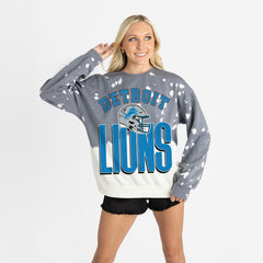 Detroit Lions  Gameday Couture Women's Arch Rivals Faded Wash Sweatshirt