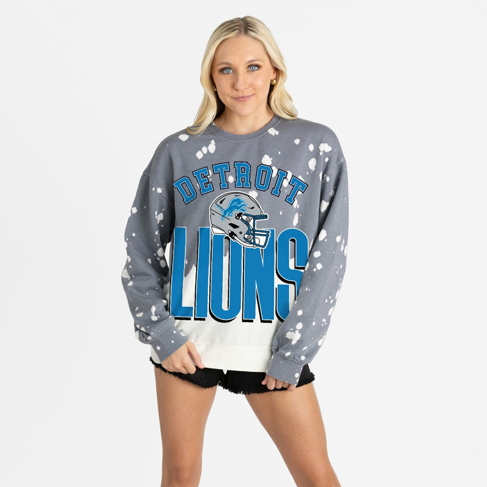Detroit Lions  Gameday Couture Women's Arch Rivals Faded Wash Sweatshirt