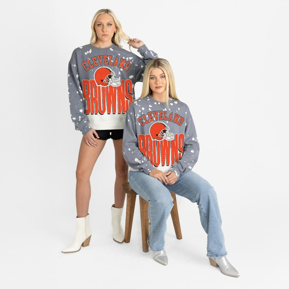 Cleveland Browns  Gameday Couture Women's Arch Rivals Faded Wash Sweatshirt