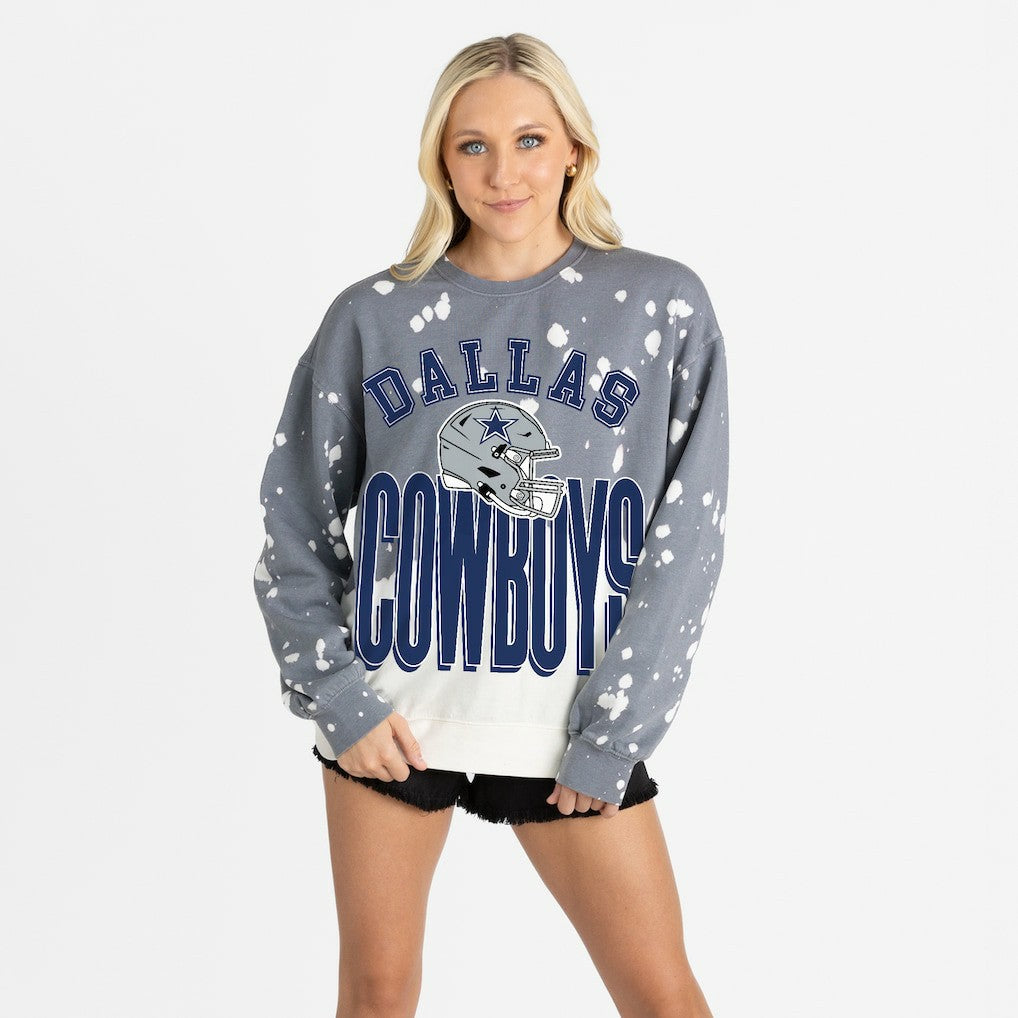 Dallas Cowboys  Gameday Couture Women's Arch Rivals Faded Wash Sweatshirt