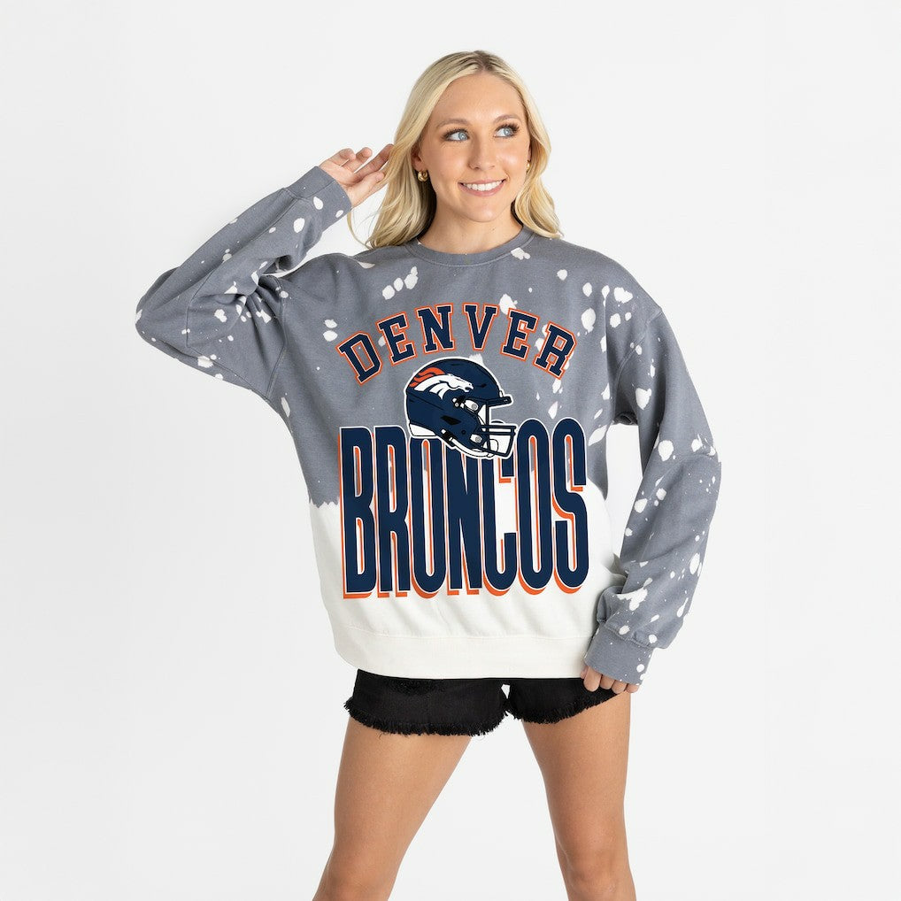 Denver Broncos  Gameday Couture Women's Arch Rivals Faded Wash Sweatshirt