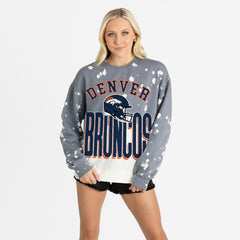 Denver Broncos  Gameday Couture Women's Arch Rivals Faded Wash Sweatshirt
