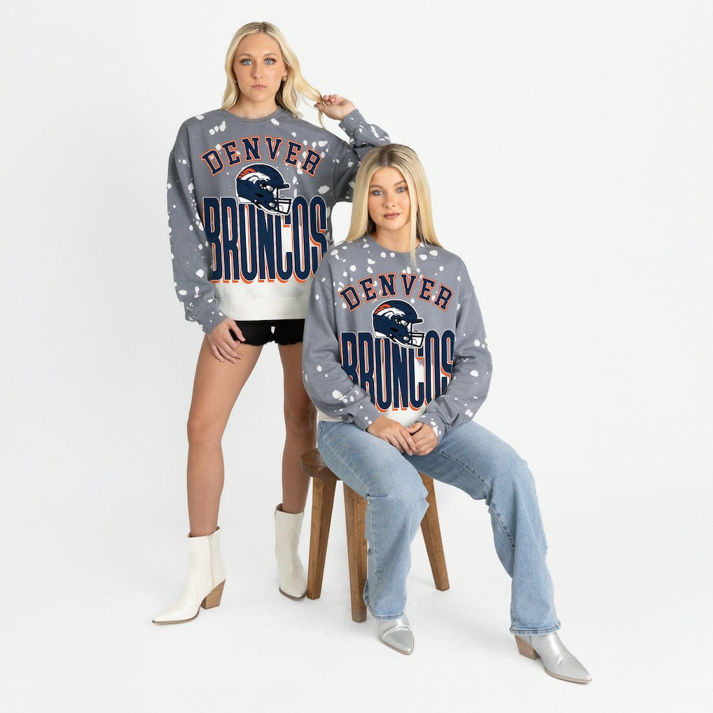 Denver Broncos  Gameday Couture Women's Arch Rivals Faded Wash Sweatshirt