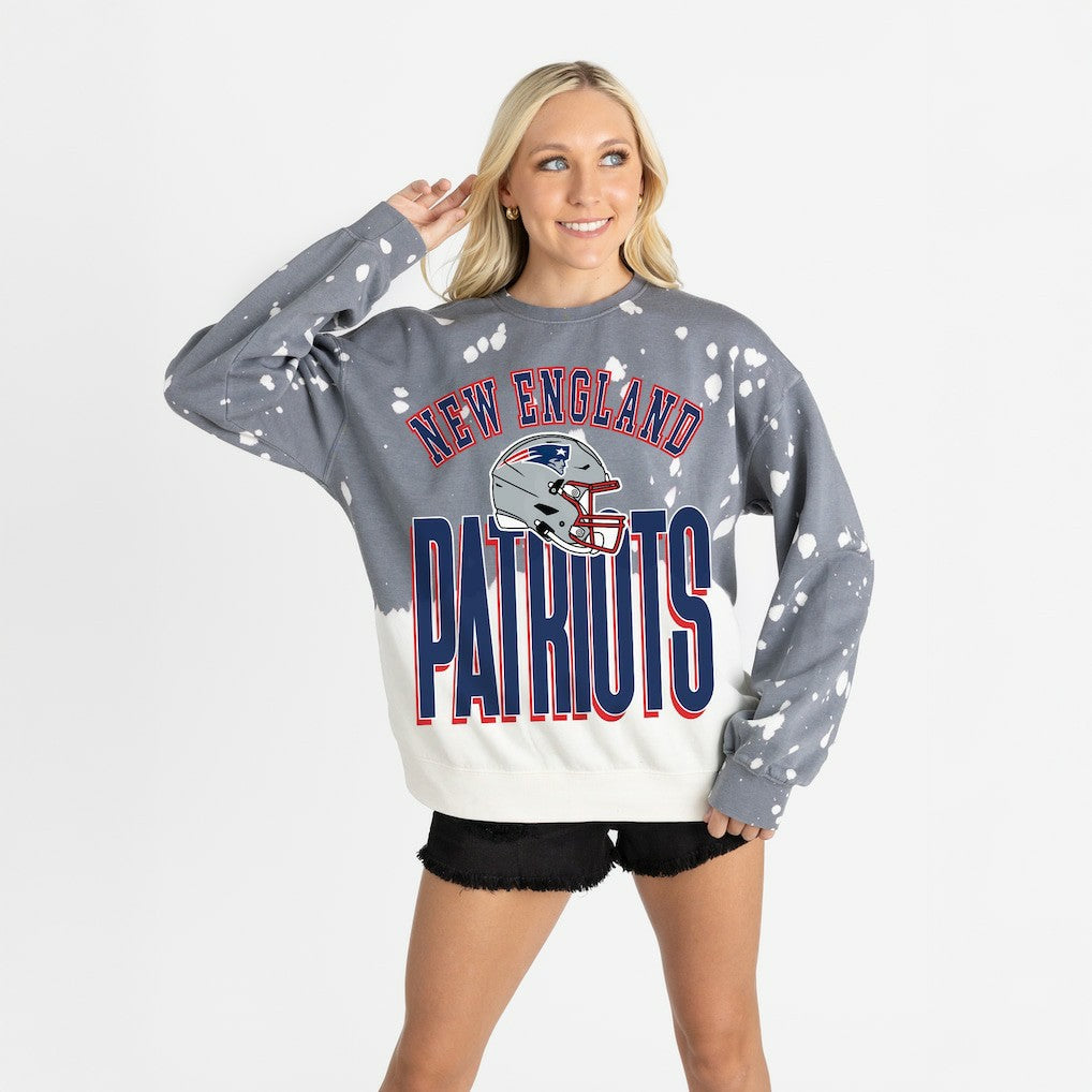 New England Patriots  Gameday Couture Women's Arch Rivals Faded Wash Sweatshirt
