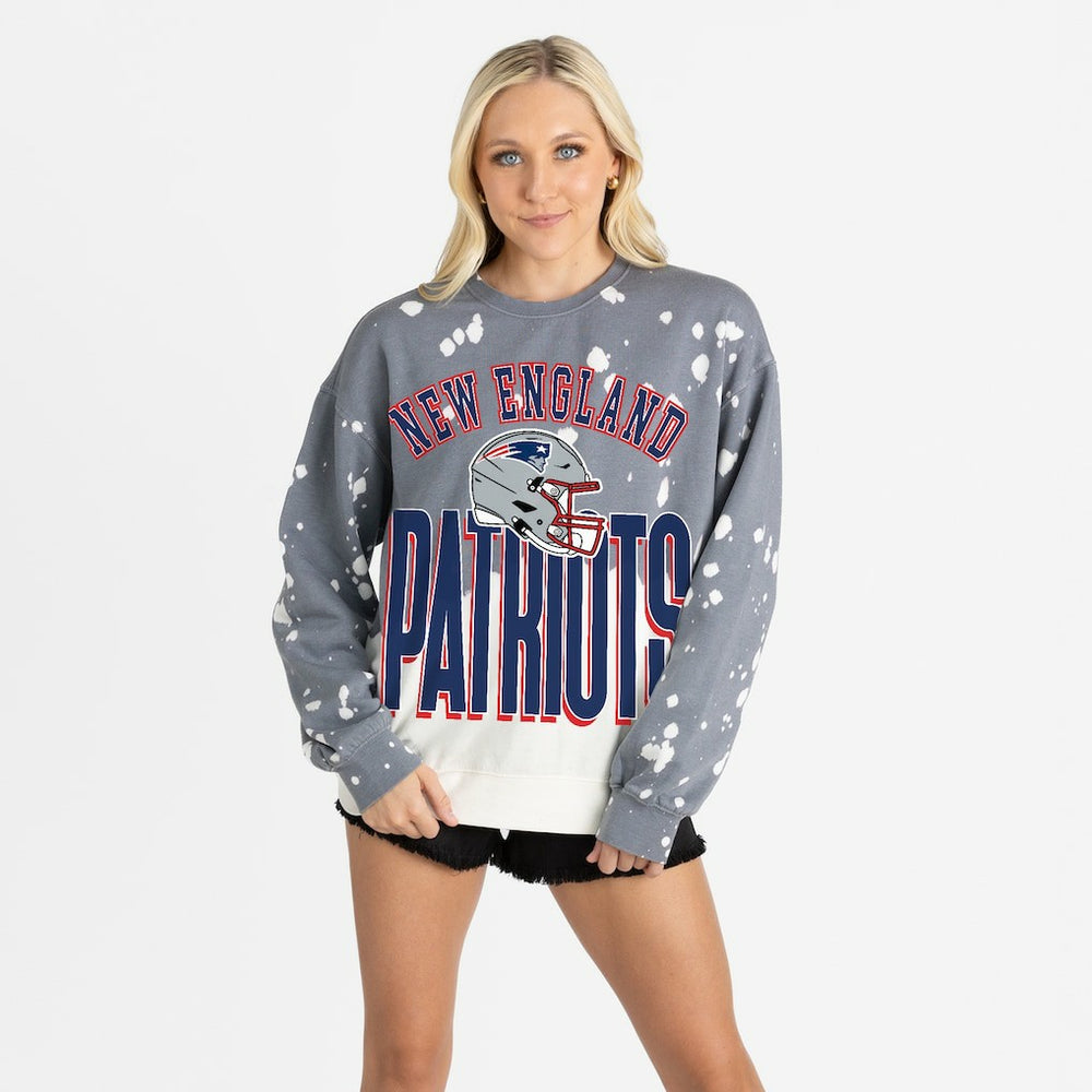 New England Patriots  Gameday Couture Women's Arch Rivals Faded Wash Sweatshirt