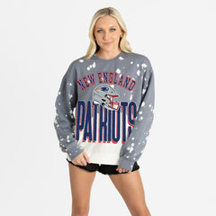New England Patriots  Gameday Couture Women's Arch Rivals Faded Wash Sweatshirt