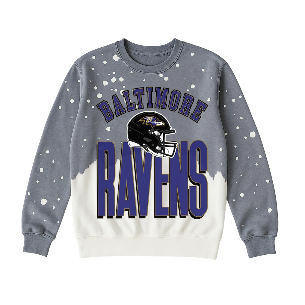 Baltimore Ravens  Gameday Couture Women's Arch Rivals Faded Wash Sweatshirt