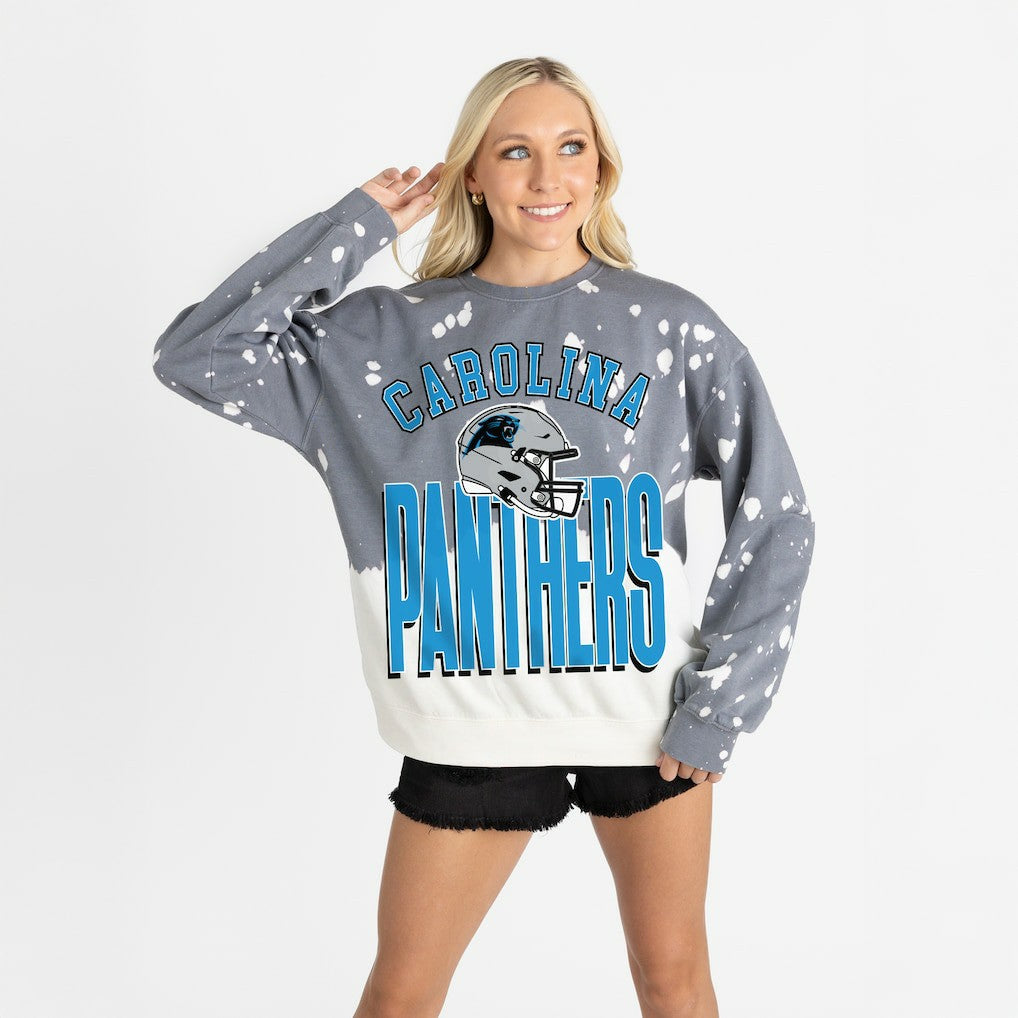 Carolina Panthers  Gameday Couture Women's Arch Rivals Faded Wash Sweatshirt