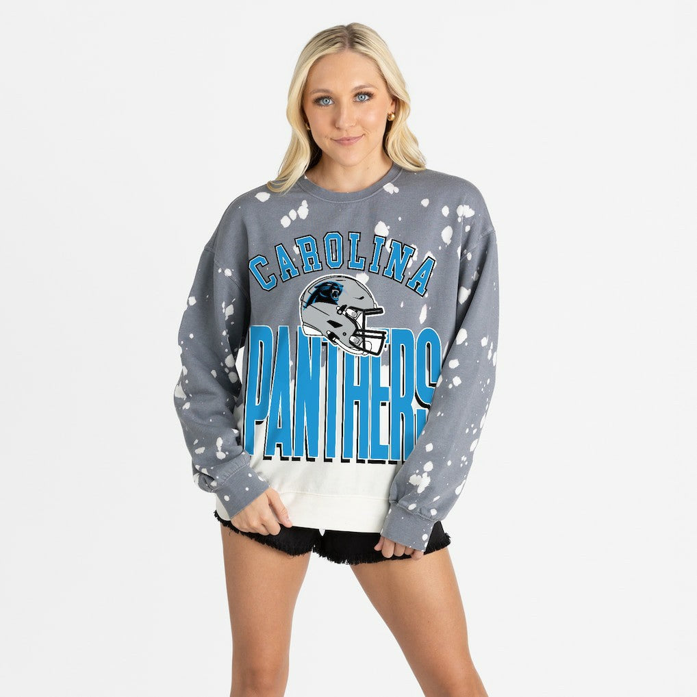Carolina Panthers  Gameday Couture Women's Arch Rivals Faded Wash Sweatshirt