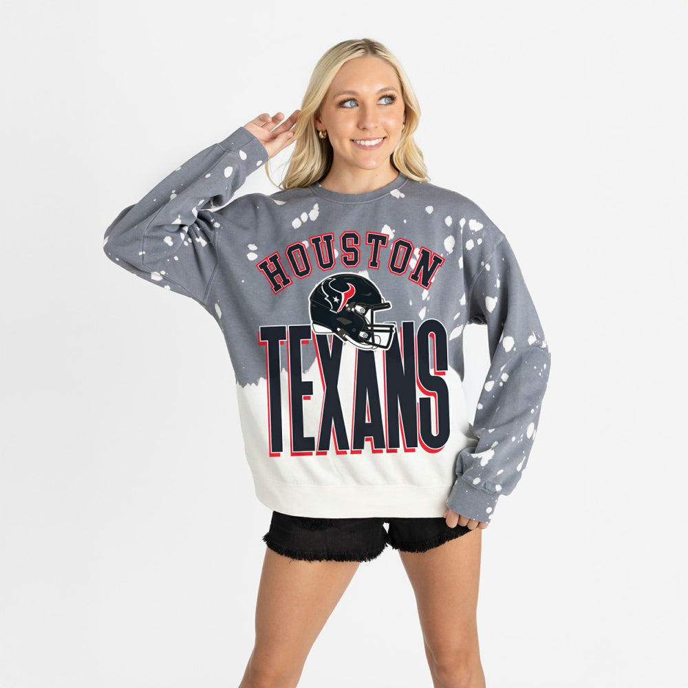Houston Texans  Gameday Couture Women's Arch Rivals Faded Wash Sweatshirt