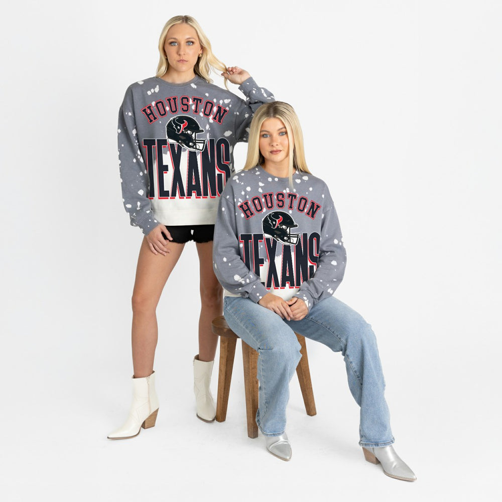 Houston Texans  Gameday Couture Women's Arch Rivals Faded Wash Sweatshirt