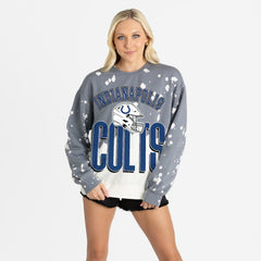 Indianapolis Colts  Gameday Couture Women's Arch Rivals Faded Wash Sweatshirt