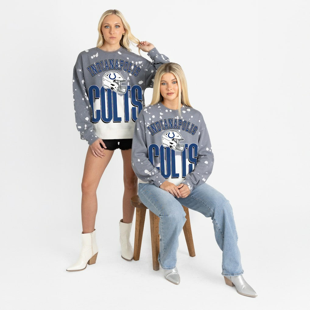 Indianapolis Colts  Gameday Couture Women's Arch Rivals Faded Wash Sweatshirt