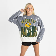 Green Bay Packers  Gameday Couture Women's Arch Rivals Faded Wash Sweatshirt