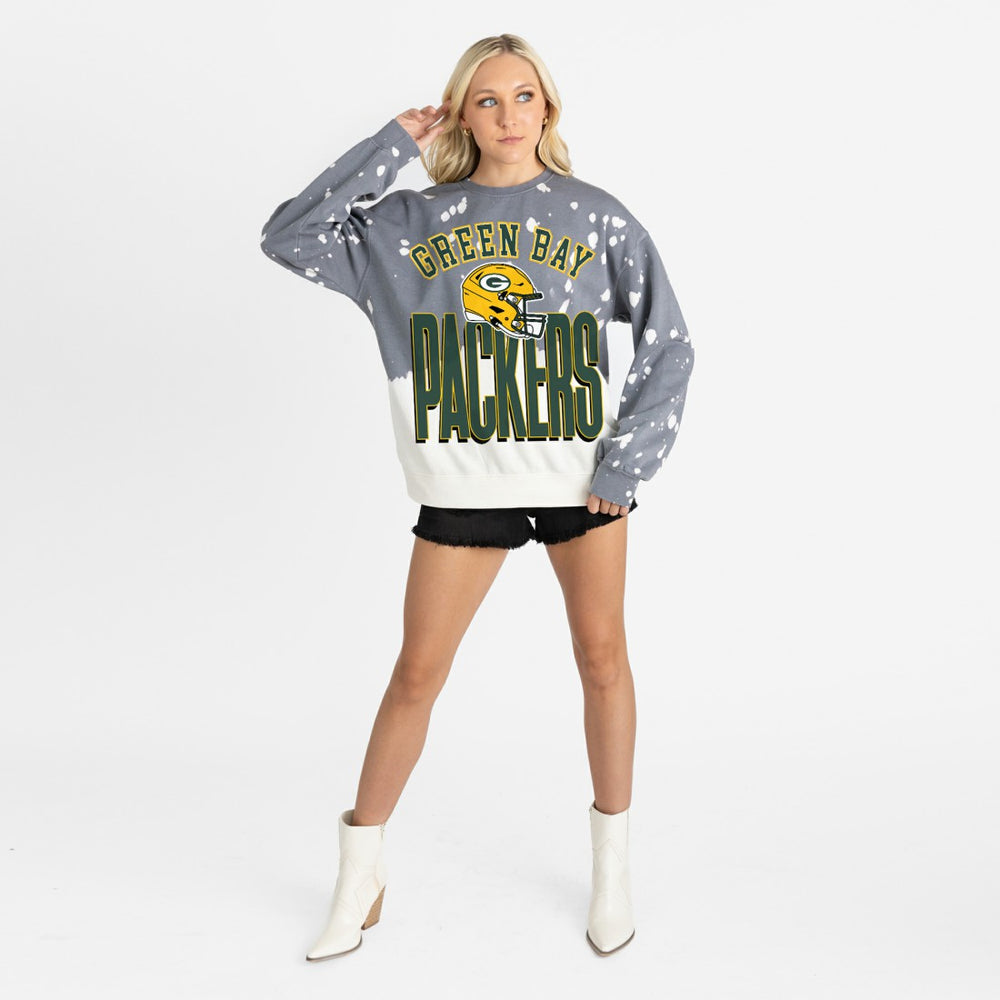 Green Bay Packers  Gameday Couture Women's Arch Rivals Faded Wash Sweatshirt