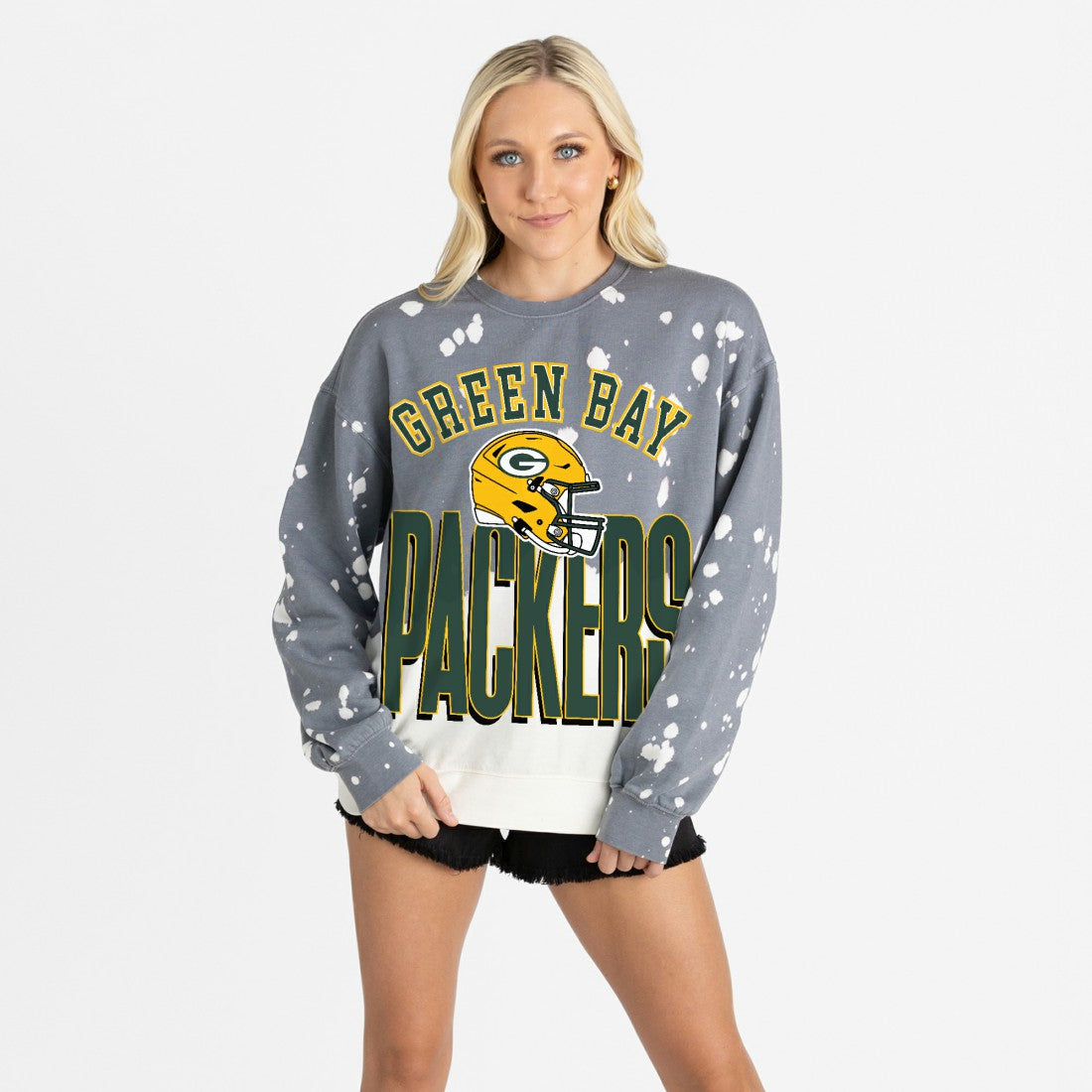 Green Bay Packers  Gameday Couture Women's Arch Rivals Faded Wash Sweatshirt