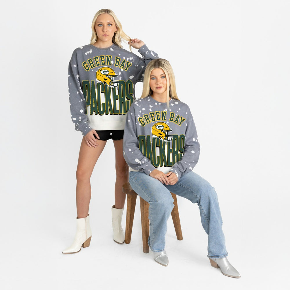 Green Bay Packers  Gameday Couture Women's Arch Rivals Faded Wash Sweatshirt