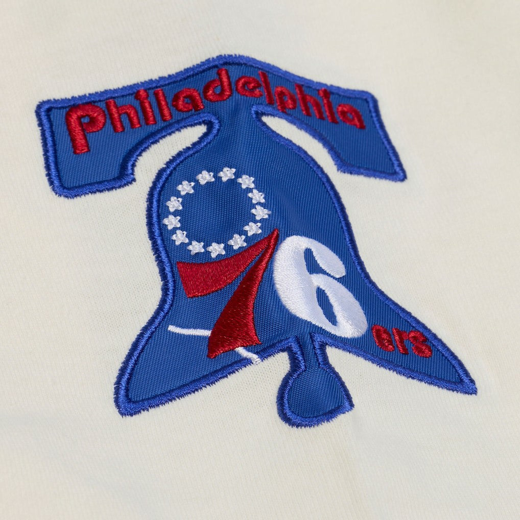 Philadelphia 76ers Hardwood Classics Chainstitch Premium T-Shirt On Sale