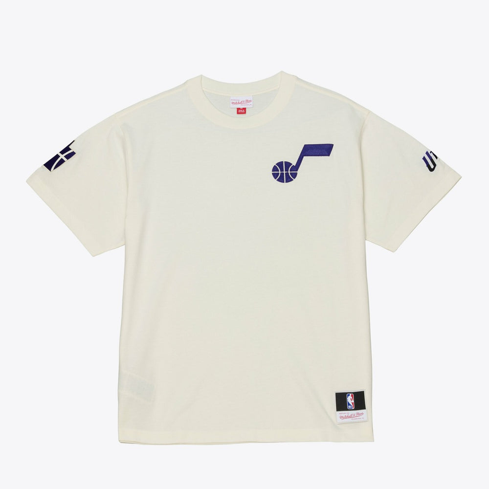 Utah Jazz Hardwood Classics Chainstitch Premium T-Shirt On Sale
