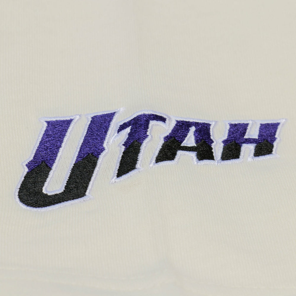 Utah Jazz Hardwood Classics Chainstitch Premium T-Shirt On Sale