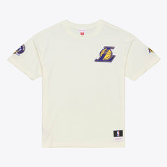 Los Angeles Lakers Hardwood Classics Chainstitch Premium T-Shirt Outlet