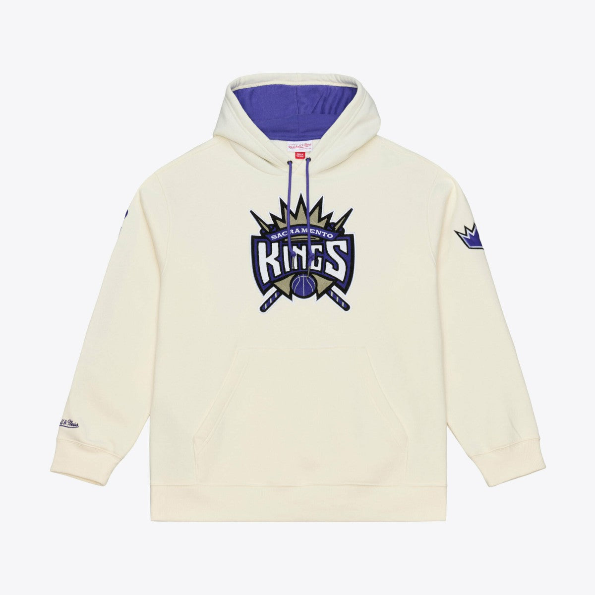 Sacramento Kings Hardwood Classics Chainstitch Premium Fleece Hoodie New