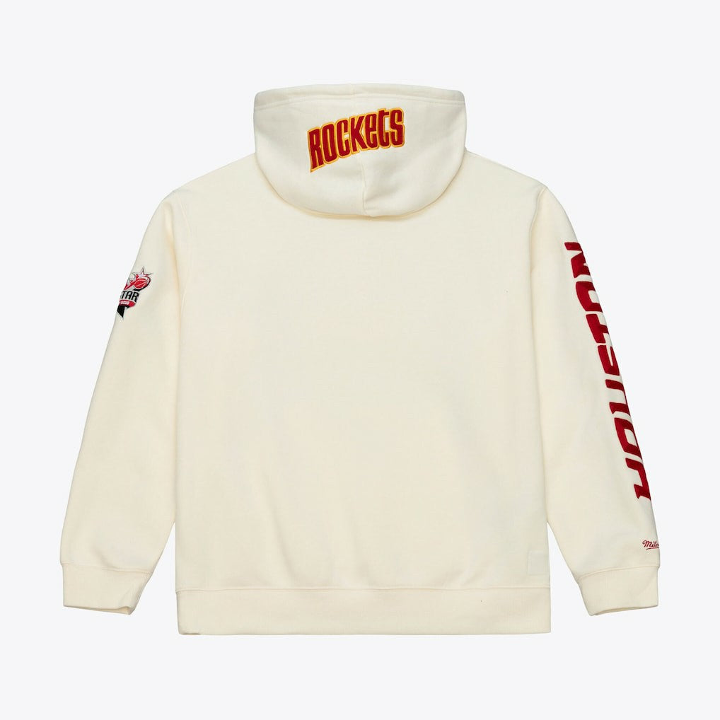 Houston Rockets Hardwood Classics Chainstitch Premium Fleece Hoodie New