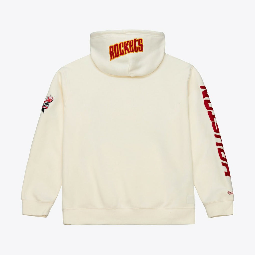 Houston Rockets Hardwood Classics Chainstitch Premium Fleece Hoodie New