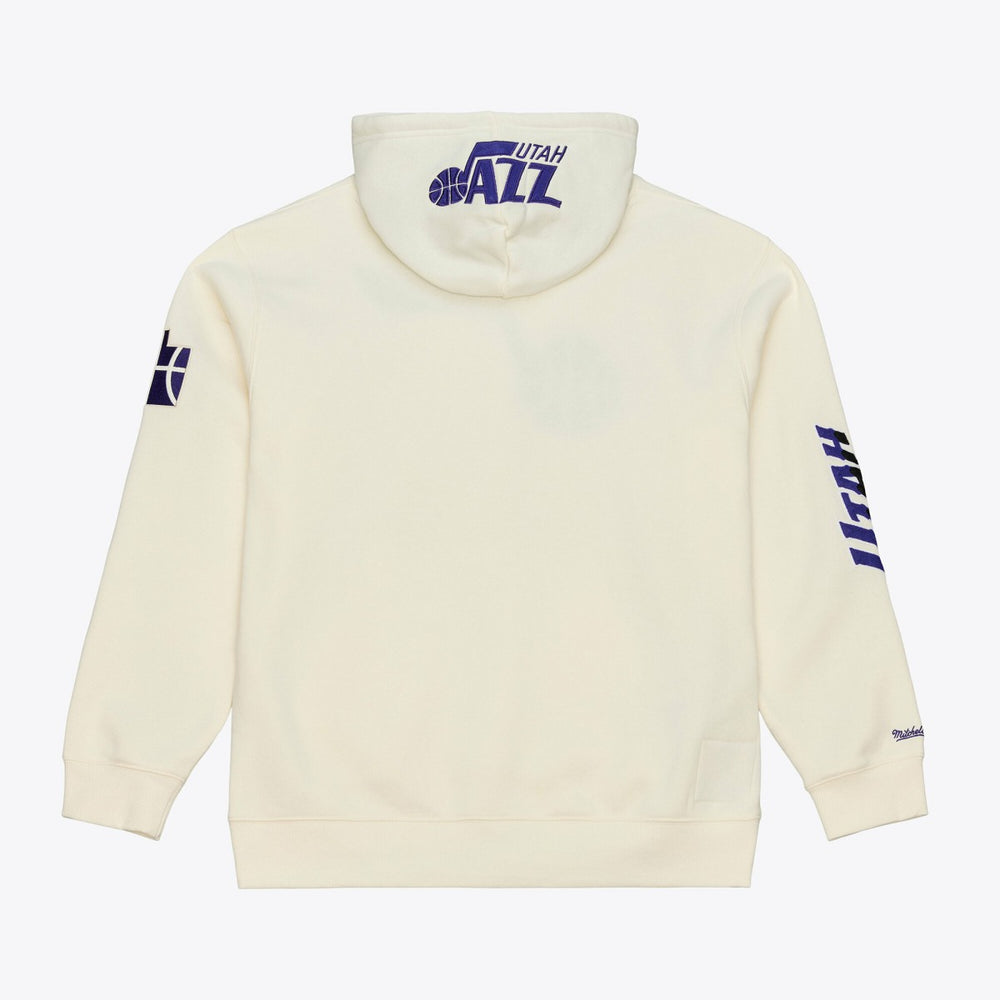 Utah Jazz Hardwood Classics Chainstitch Premium Fleece Hoodie On Sale
