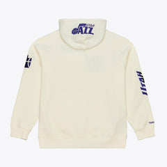 Utah Jazz Hardwood Classics Chainstitch Premium Fleece Hoodie On Sale