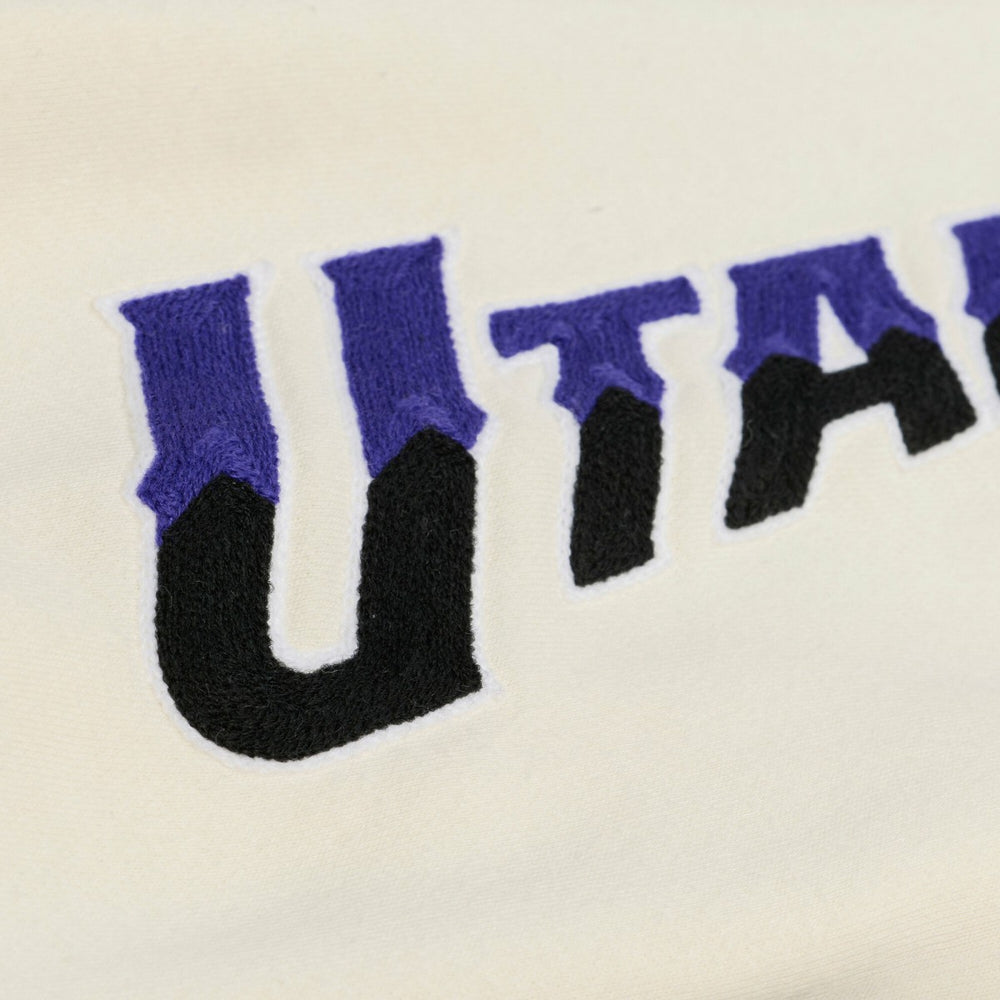 Utah Jazz Hardwood Classics Chainstitch Premium Fleece Hoodie On Sale