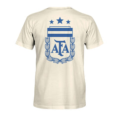 Argentina National Team 1863FC Big Logo Heavyweight T-Shirt Cream