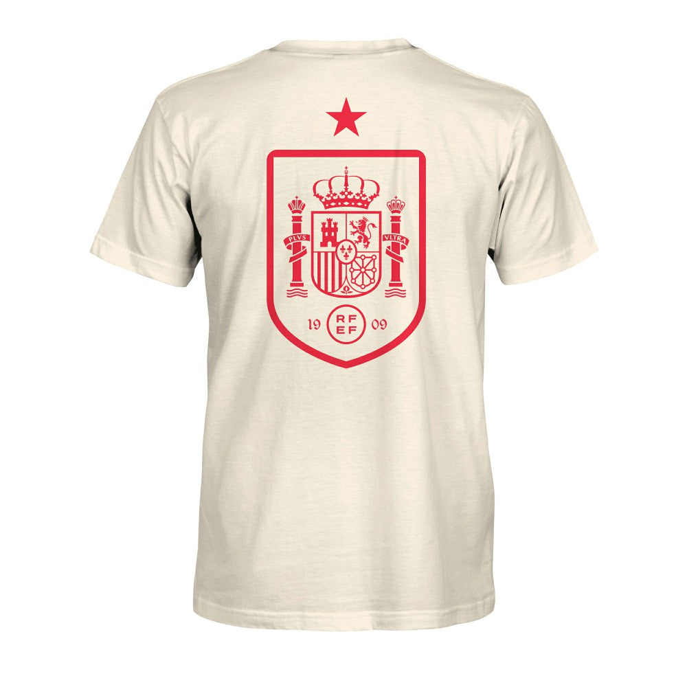 Spain National Team 1863FC Big Logo Heavyweight T-Shirt Cream