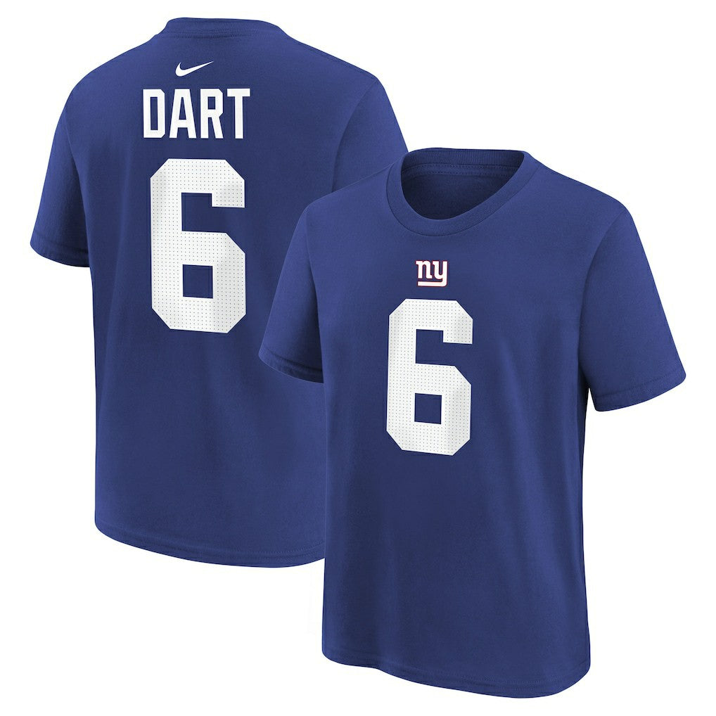 New York Giants Nike Jaxson Dart  Youth Name & Number T-Shirt