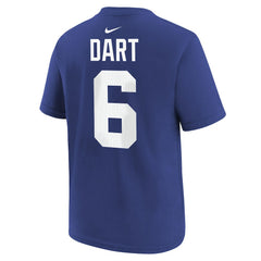 New York Giants Nike Jaxson Dart  Youth Name & Number T-Shirt